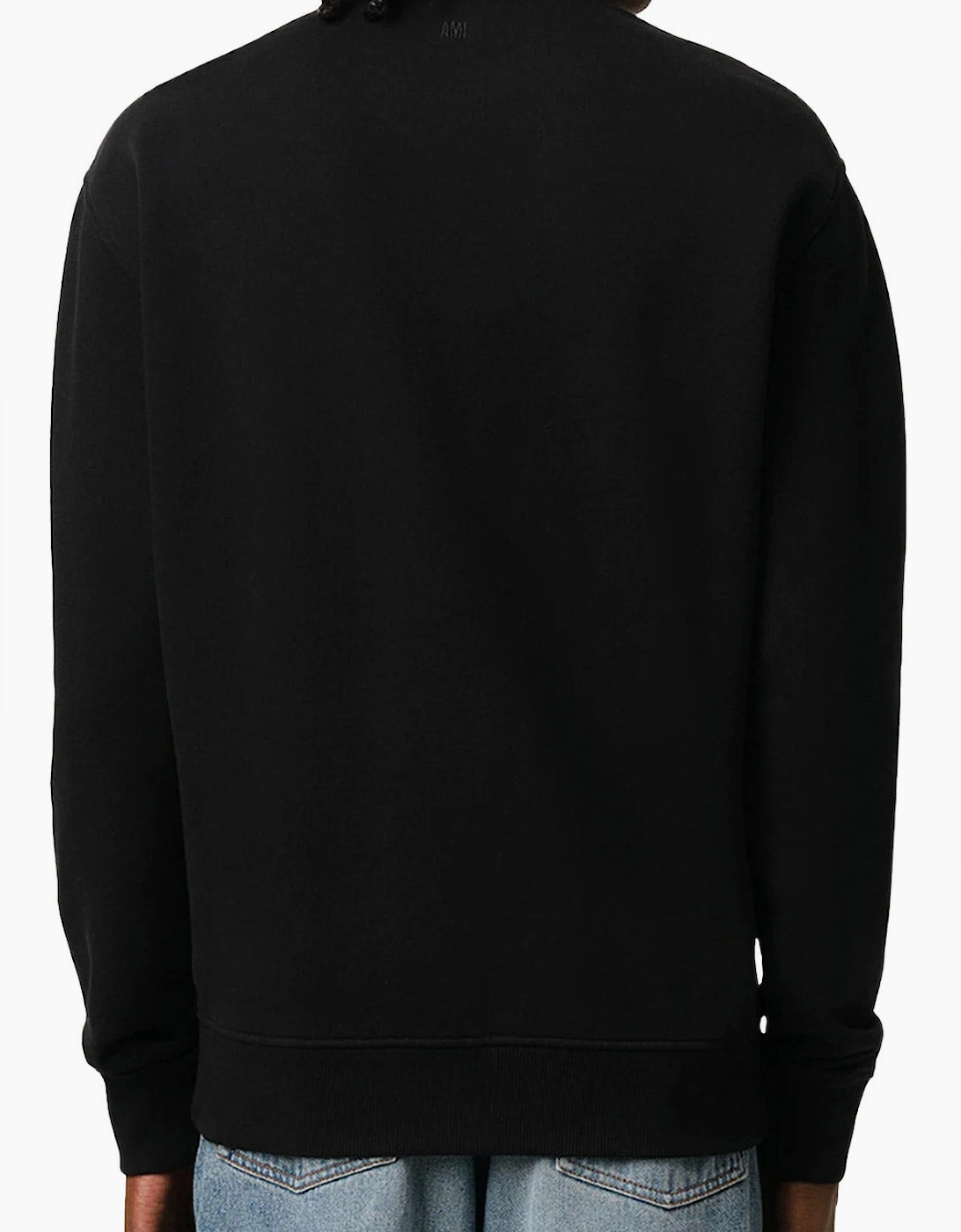 Men's Black Ami Paris 'Ami De Coeur' Red Logo Sweatshirt