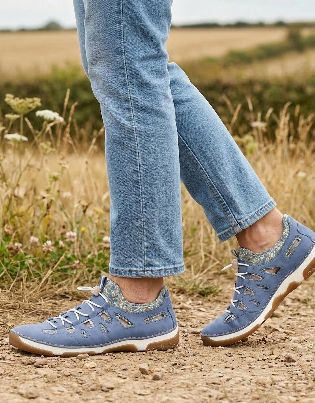 Rieker 55956 Womens Comfort Shoes Sky