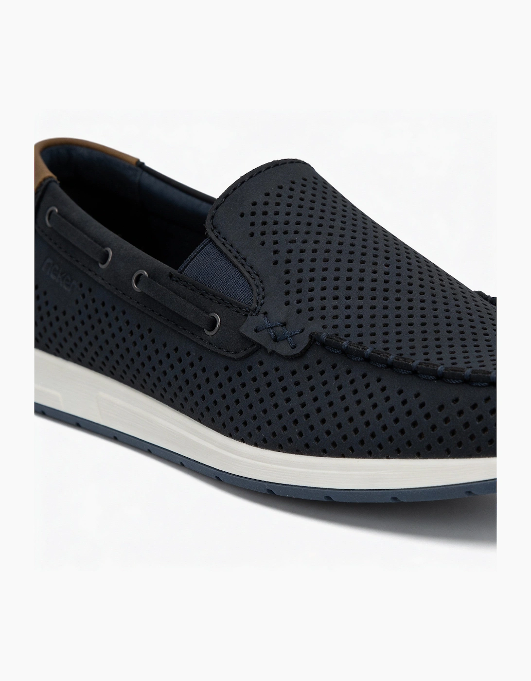 Rieker 11957 Mens Loafer Shoes Blue