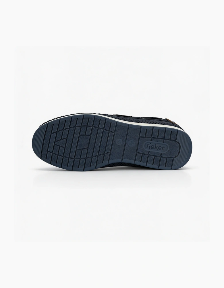 Rieker 11957 Mens Loafer Shoes Blue