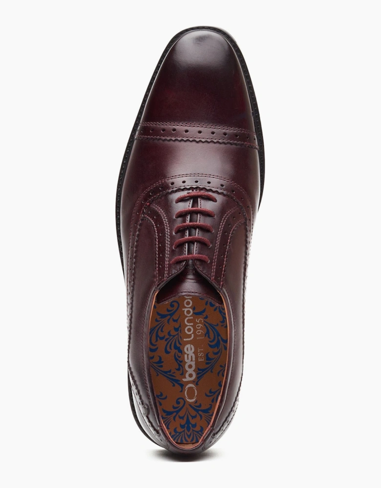 Base London ASCOT Mens Oxford Shoes Wine