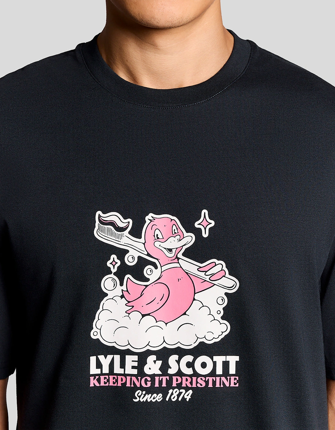 Lyle & Scott Rubber Duck Mens Graphic T-Shirt - Z271 Dark Navy