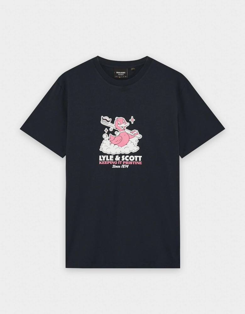 Lyle & Scott Rubber Duck Mens Graphic T-Shirt - Z271 Dark Navy