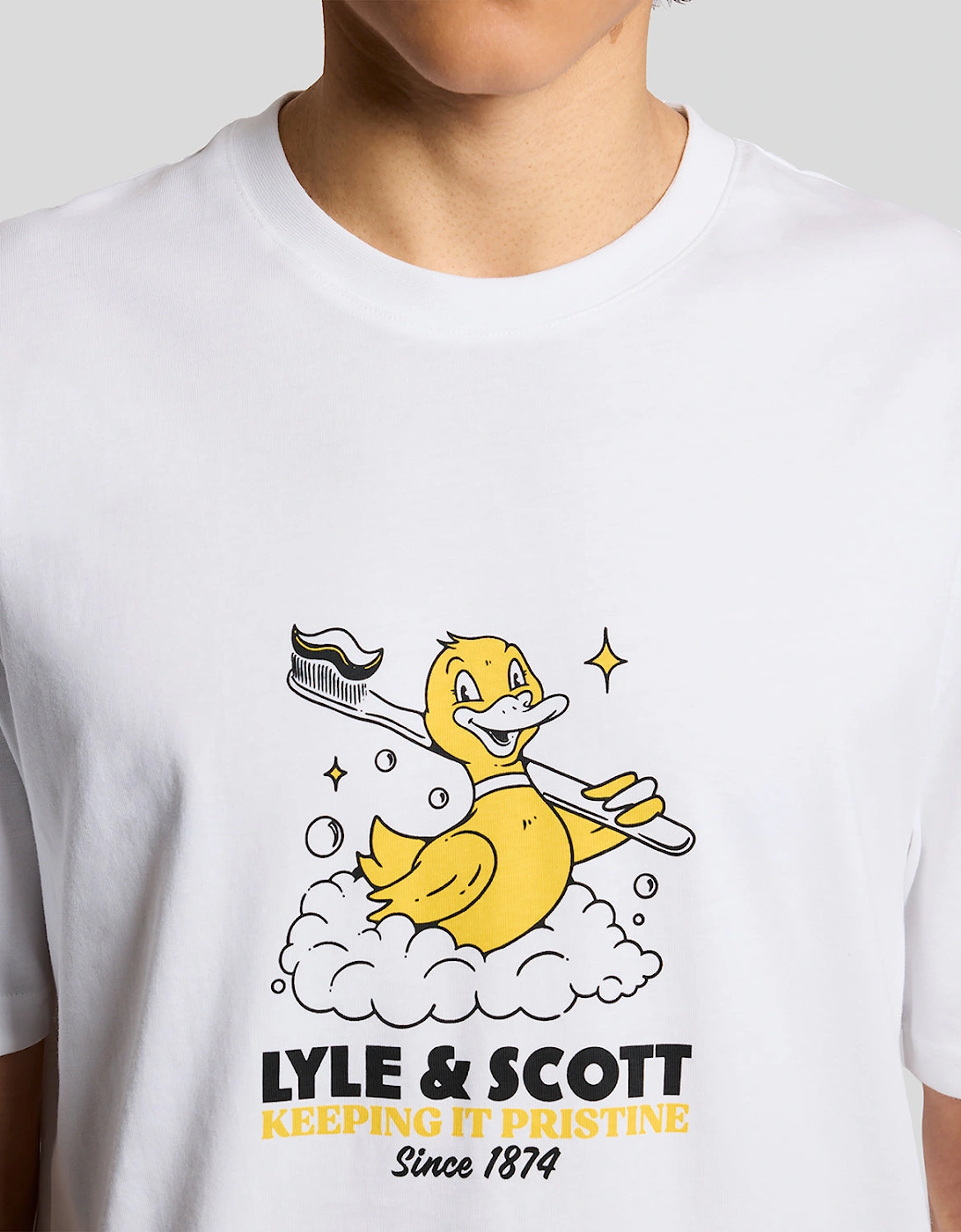 Lyle & Scott Rubber Duck Mens Graphic T-Shirt - 626 White