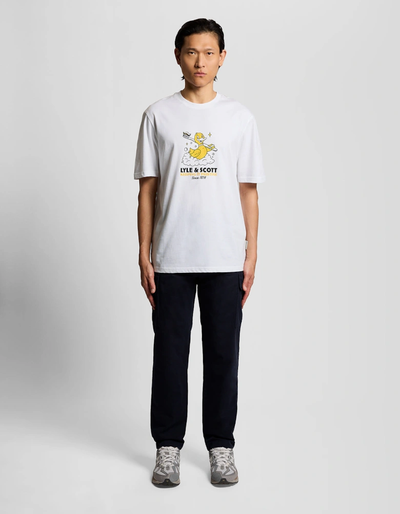 Lyle & Scott Rubber Duck Mens Graphic T-Shirt - 626 White