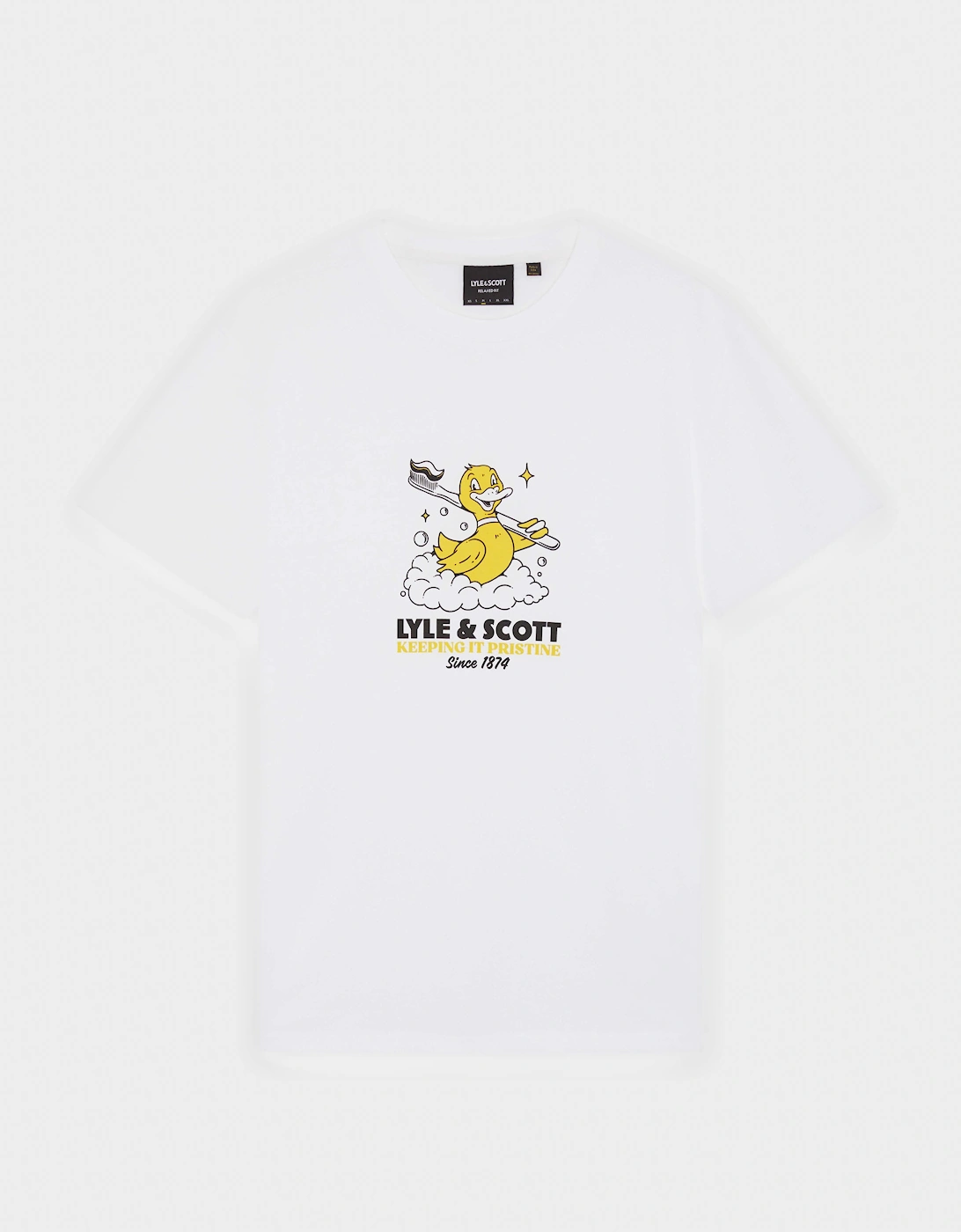 Lyle & Scott Rubber Duck Mens Graphic T-Shirt - 626 White