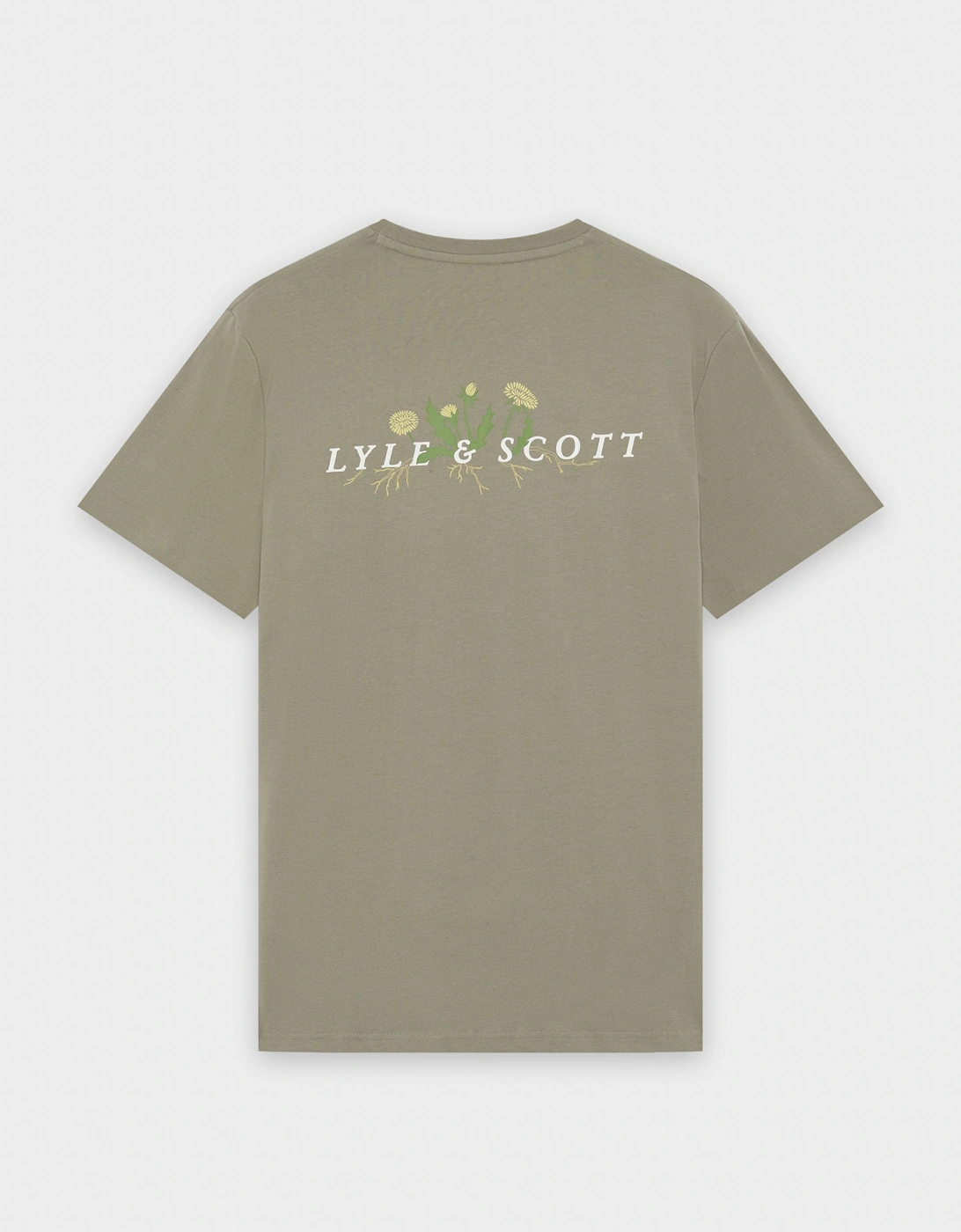 Lyle & Scott Dandelion Script Mens Graphic T-Shirt - Y129 Lint