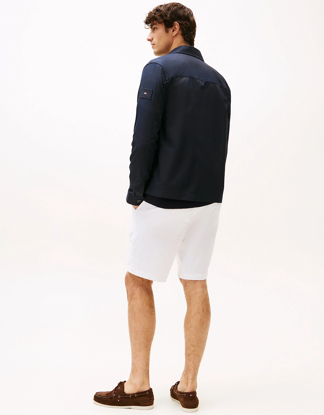 Tommy Hilfiger Cotton Nylon Mens Shirt Jacket - Desert Sky