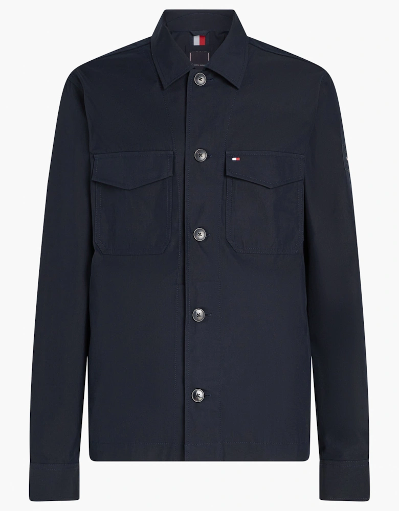 Tommy Hilfiger Cotton Nylon Mens Shirt Jacket - Desert Sky