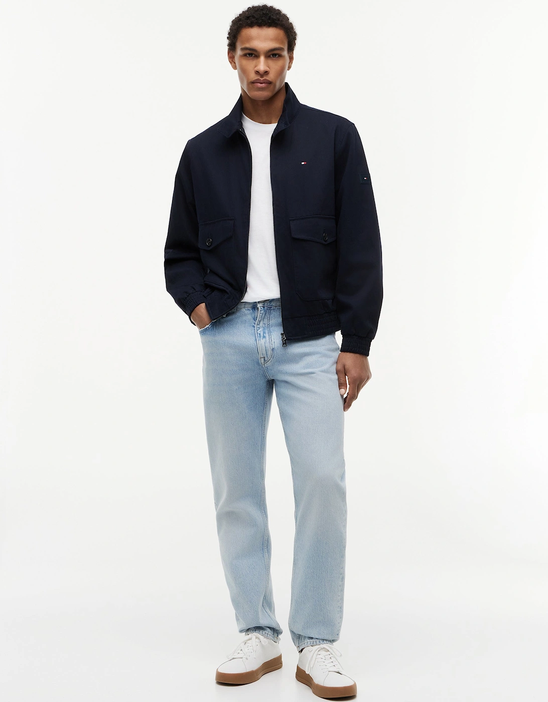 Tommy Hilfiger Cotton Mens Harrington Jacket - Desert Sky
