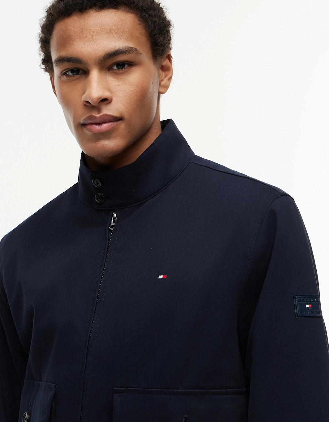 Tommy Hilfiger Cotton Mens Harrington Jacket - Desert Sky