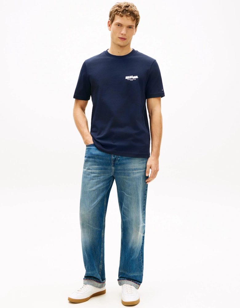 Tommy Hilfiger Photo Print Hilfiger Mens T-Shirt - Desert Sky