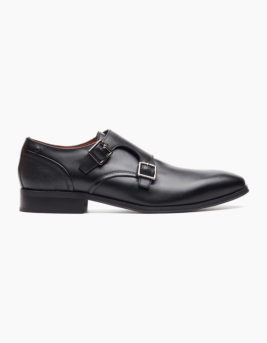 Base London CLERIC Mens Monk Shoes Black, 7 of 6