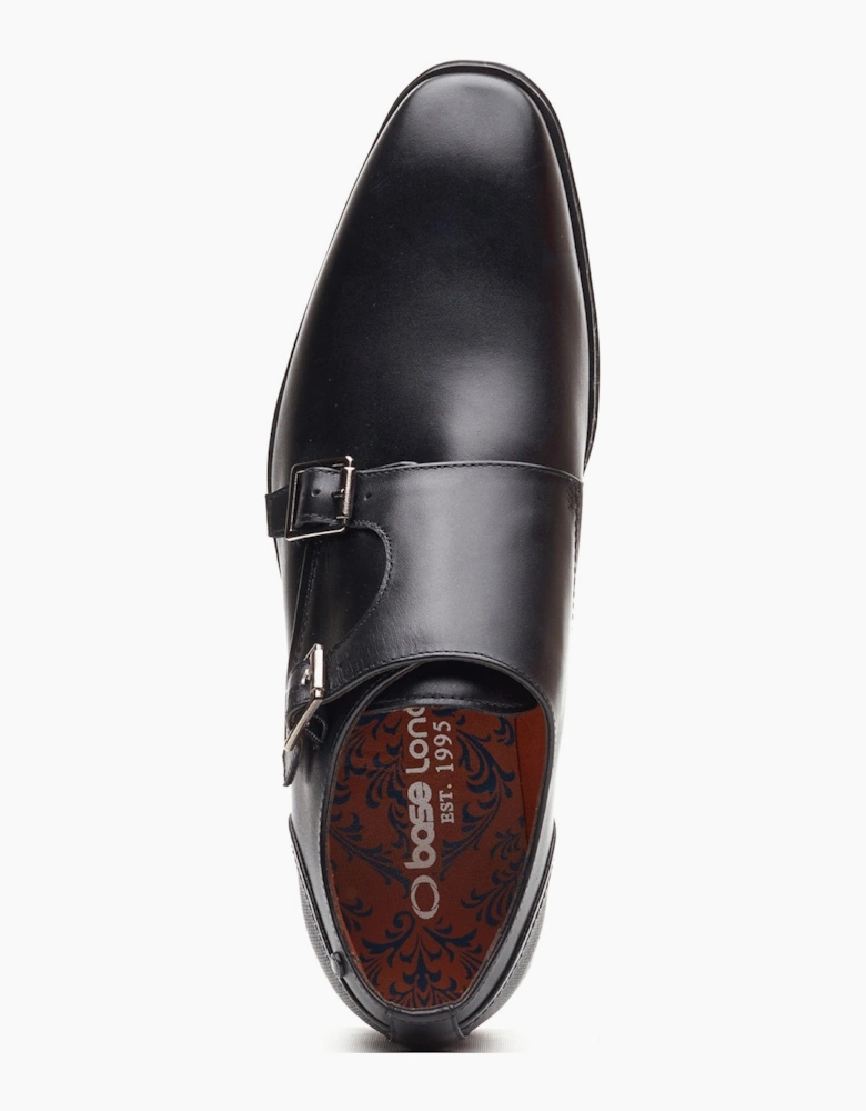 Base London CLERIC Mens Monk Shoes Black