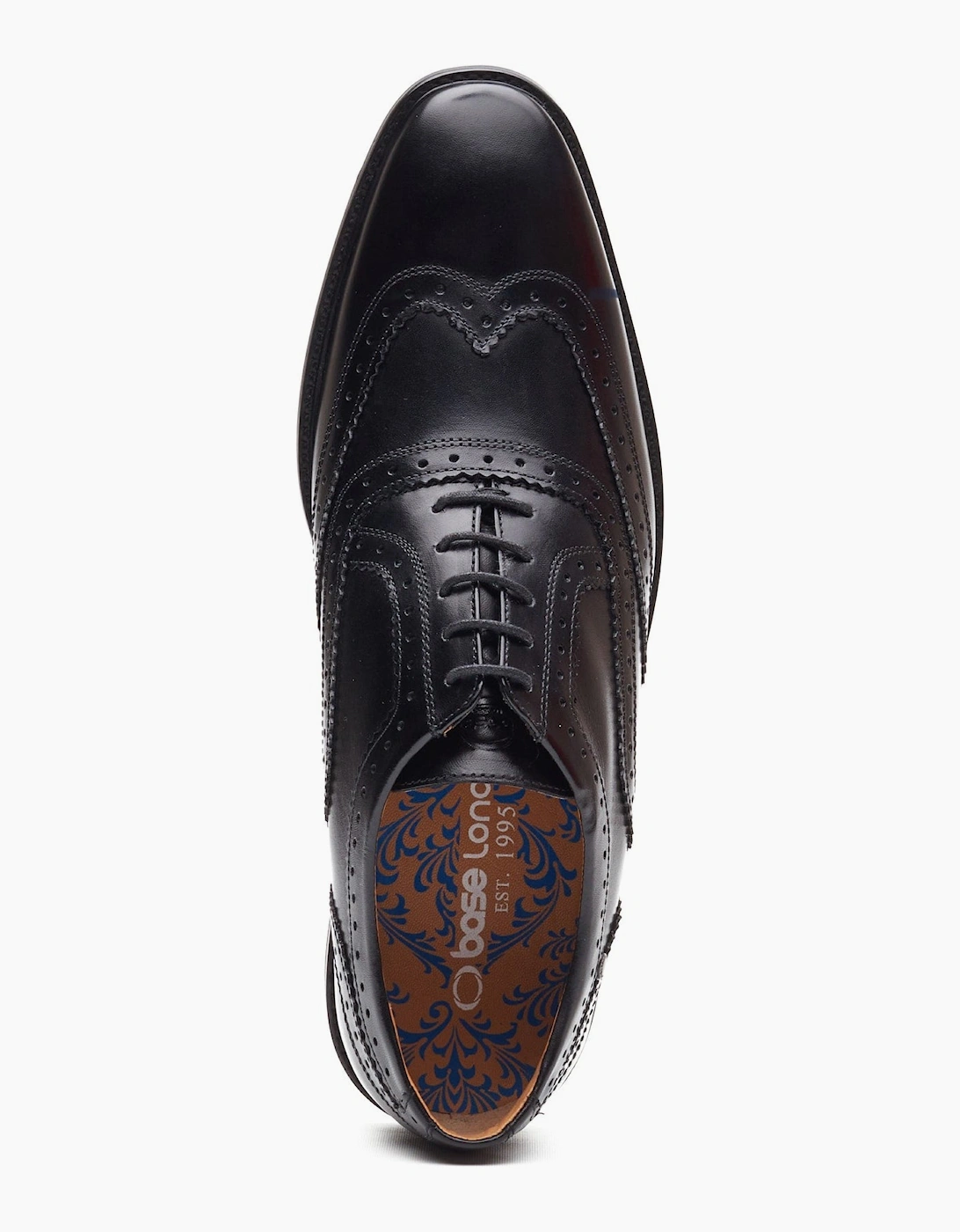 Base London CLARENCE Mens Brogue Shoes Black