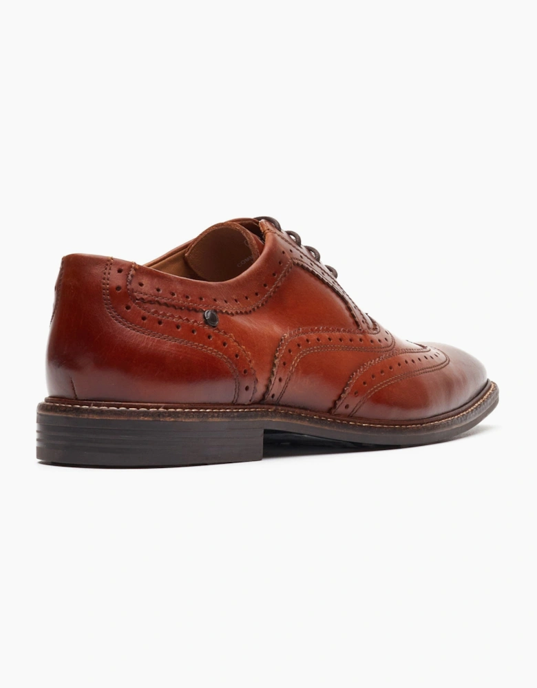 Base London CLARENCE Mens Brogue Shoes Tan