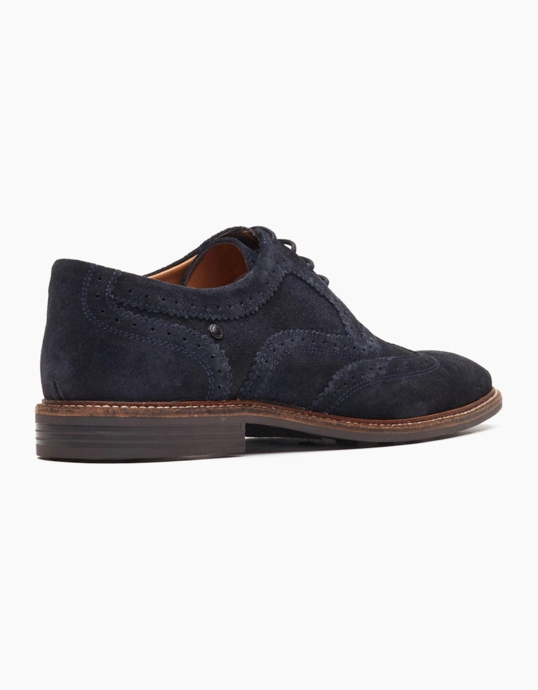 Base London CLARENCE Mens Brogue Shoes Navy