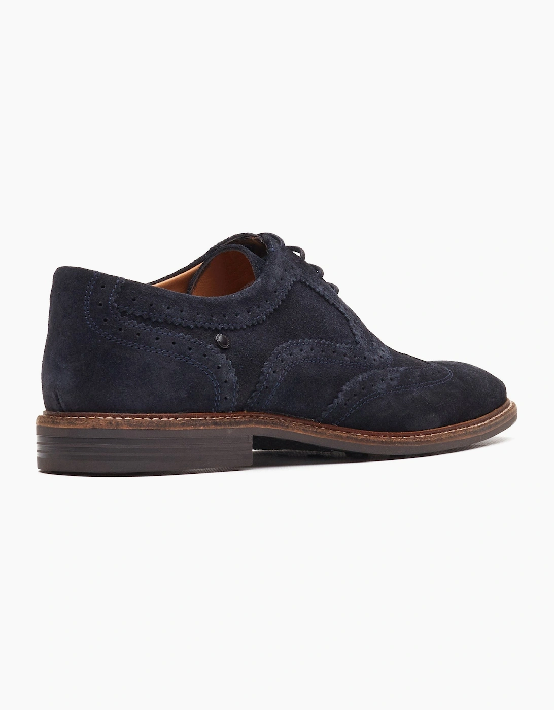 Base London CLARENCE Mens Brogue Shoes Navy