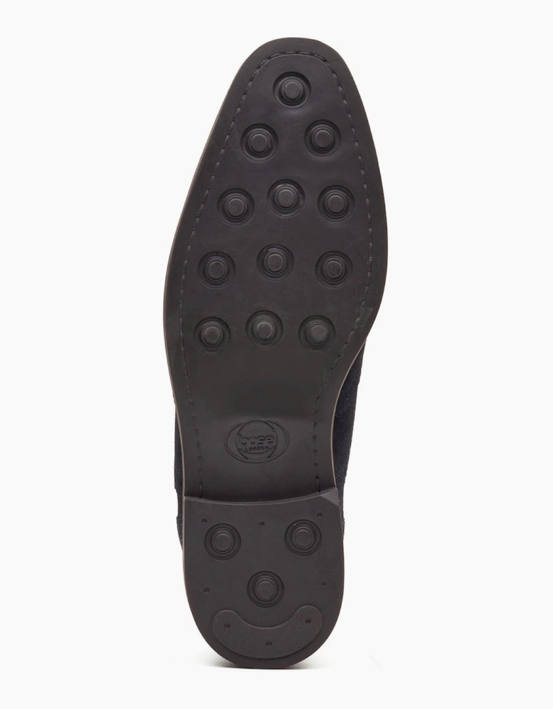 Base London CLARENCE Mens Brogue Shoes Navy