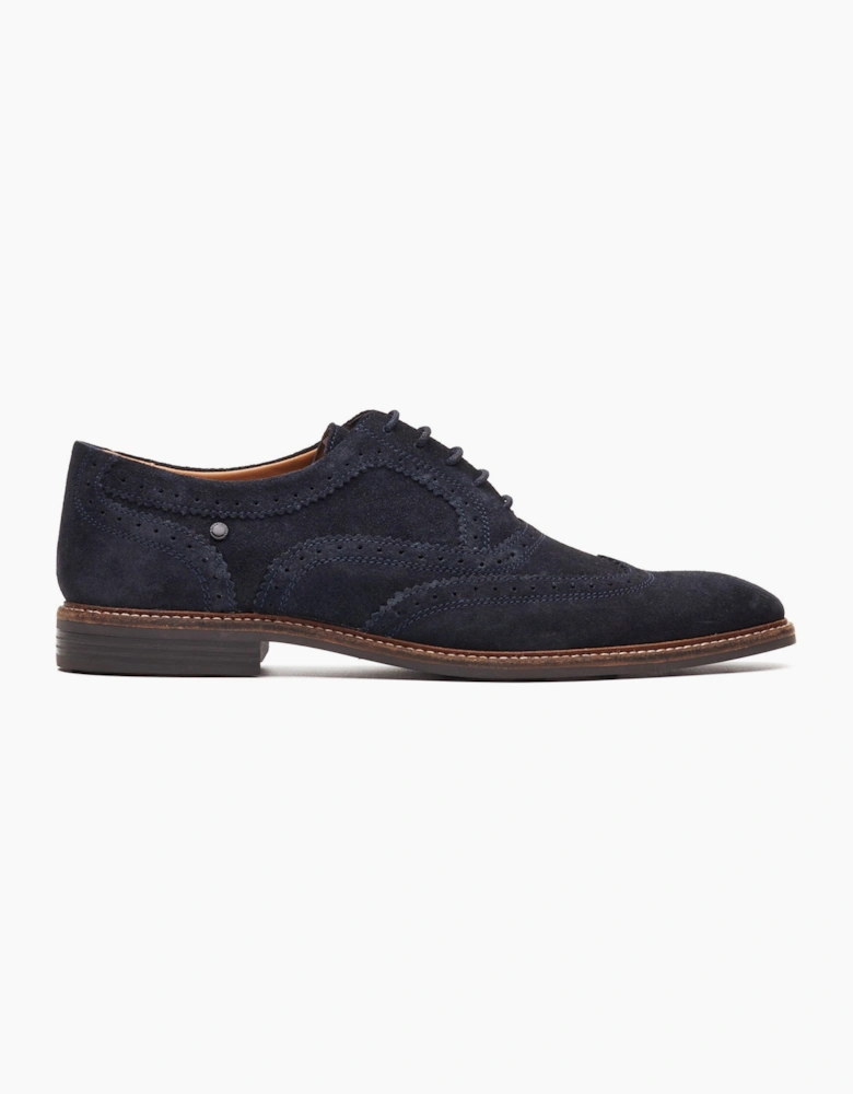 Base London CLARENCE Mens Brogue Shoes Navy