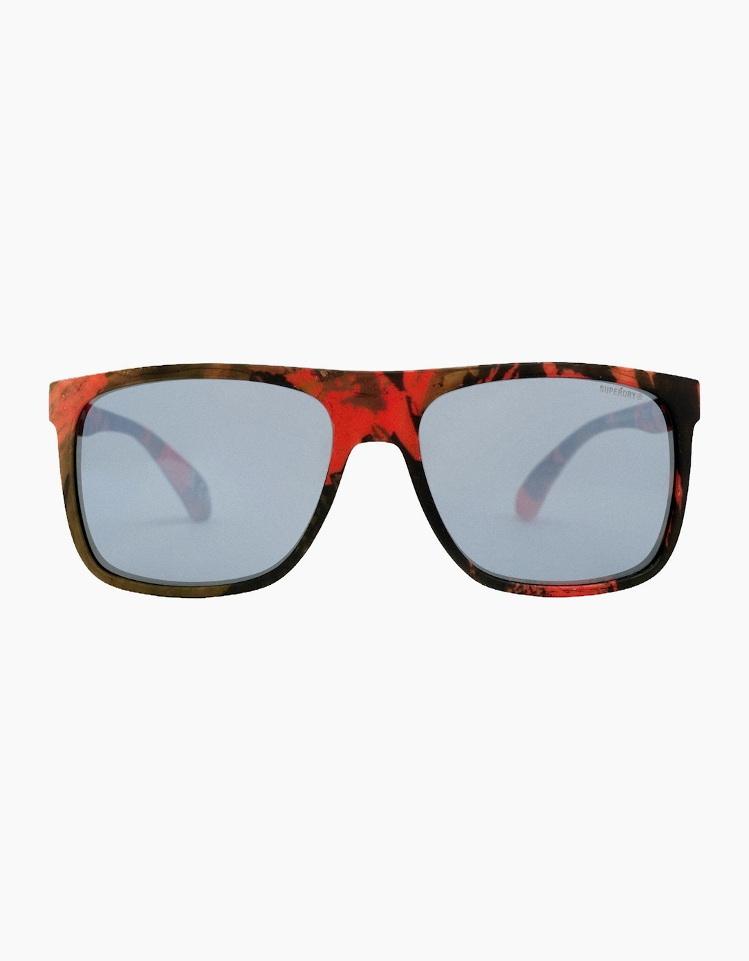 Superdry Unisex Matte Orange Camo Mirror Lens Mens Square Sports Sunglasses - Size: One Size