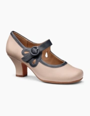 Soft Beige-Navy Leat