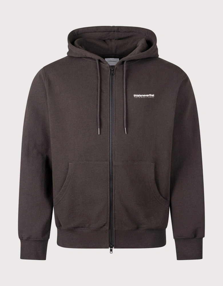 INTL. Logo Zip Through Hoodie