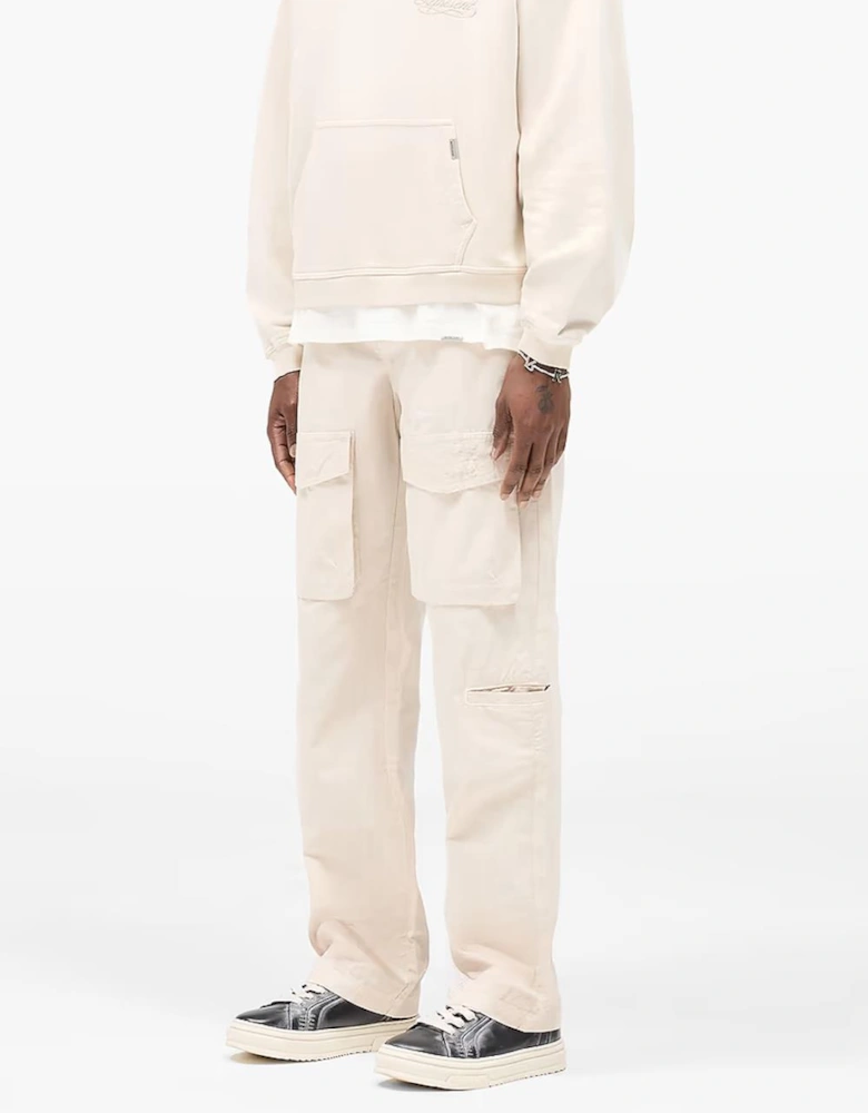 Represent Front Pocket Cargo Trousers in Champagne