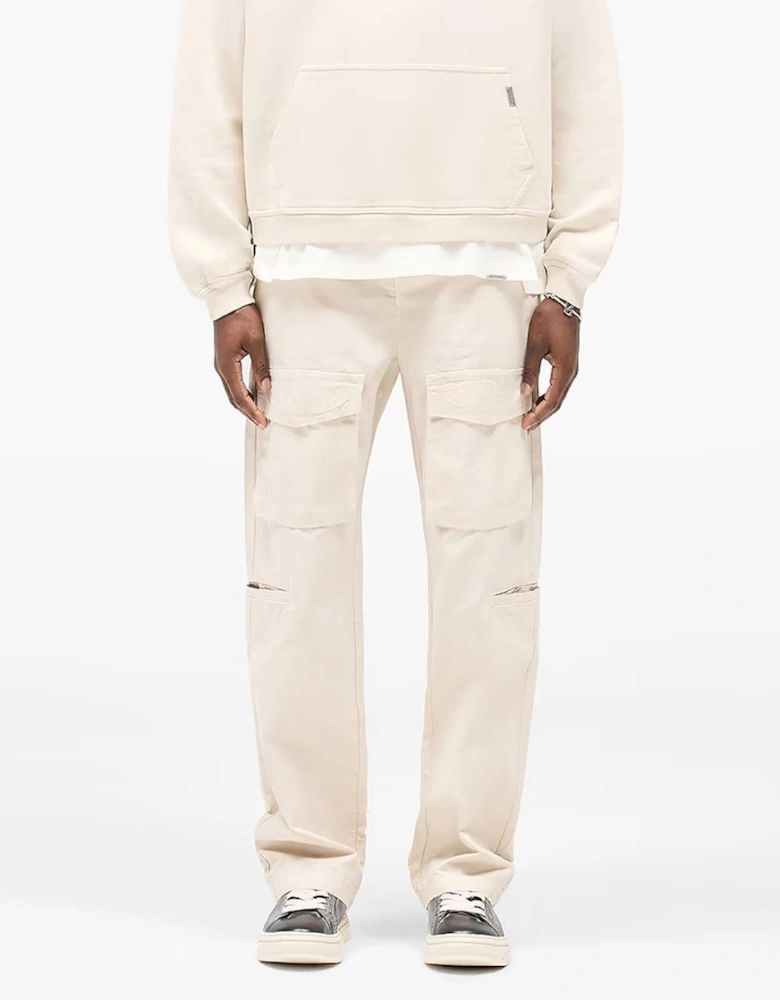 Represent Front Pocket Cargo Trousers in Champagne