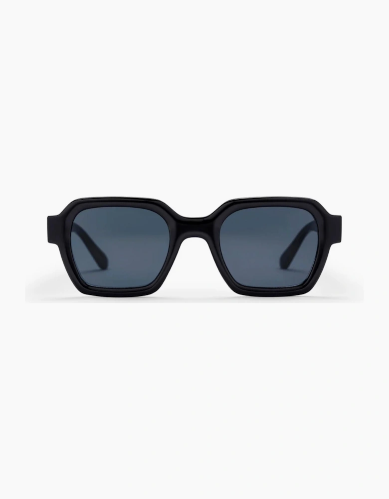 CHPO The AK Geometric Sunglasses - Shiny Black/Black