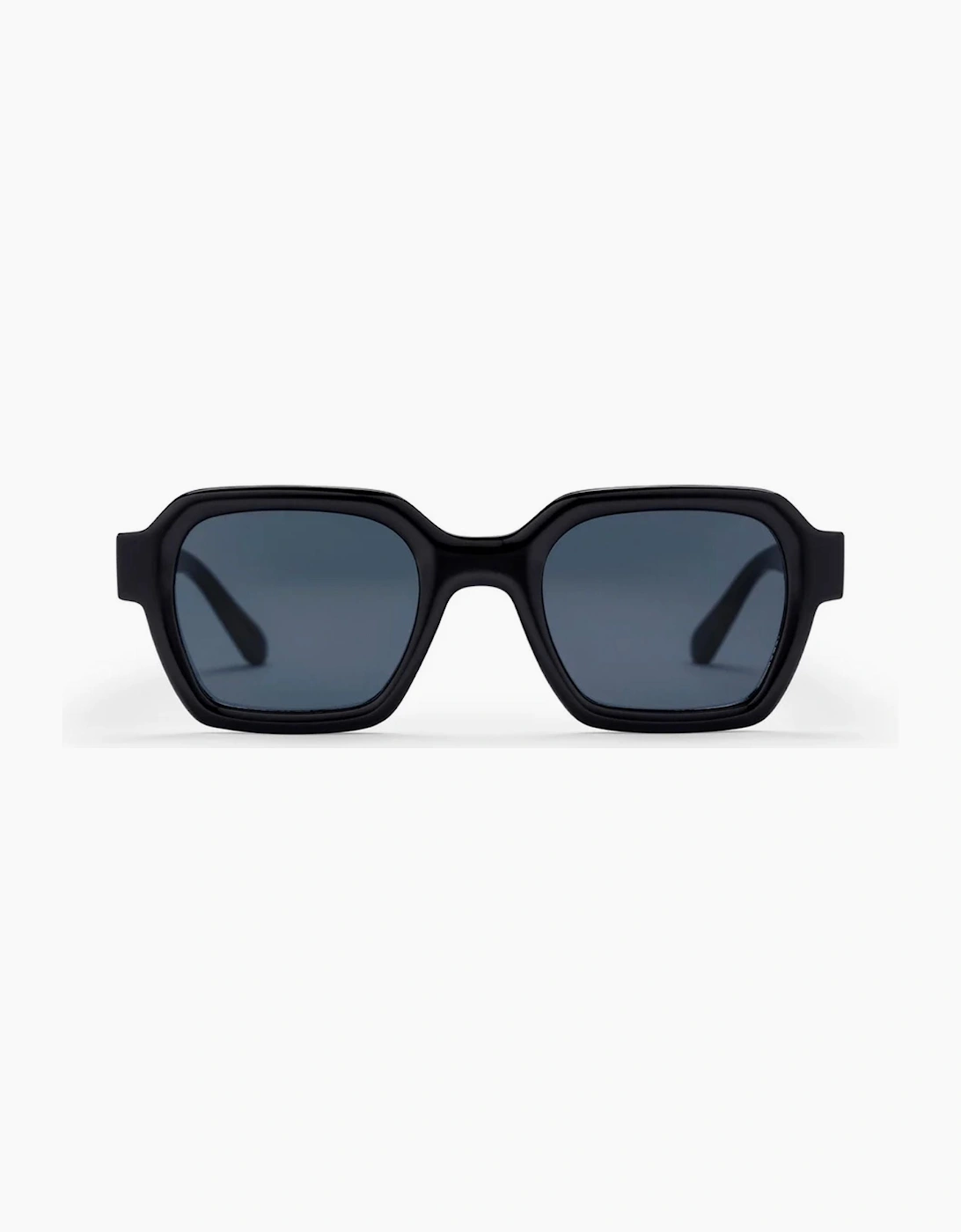 CHPO The AK Geometric Sunglasses - Shiny Black/Black