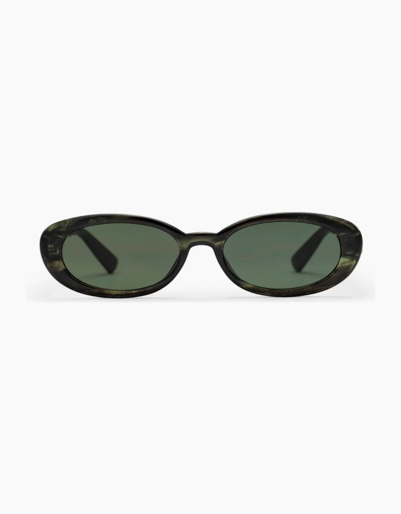 CHPO Alice Oval Sunglasses - Smoke Green/Green