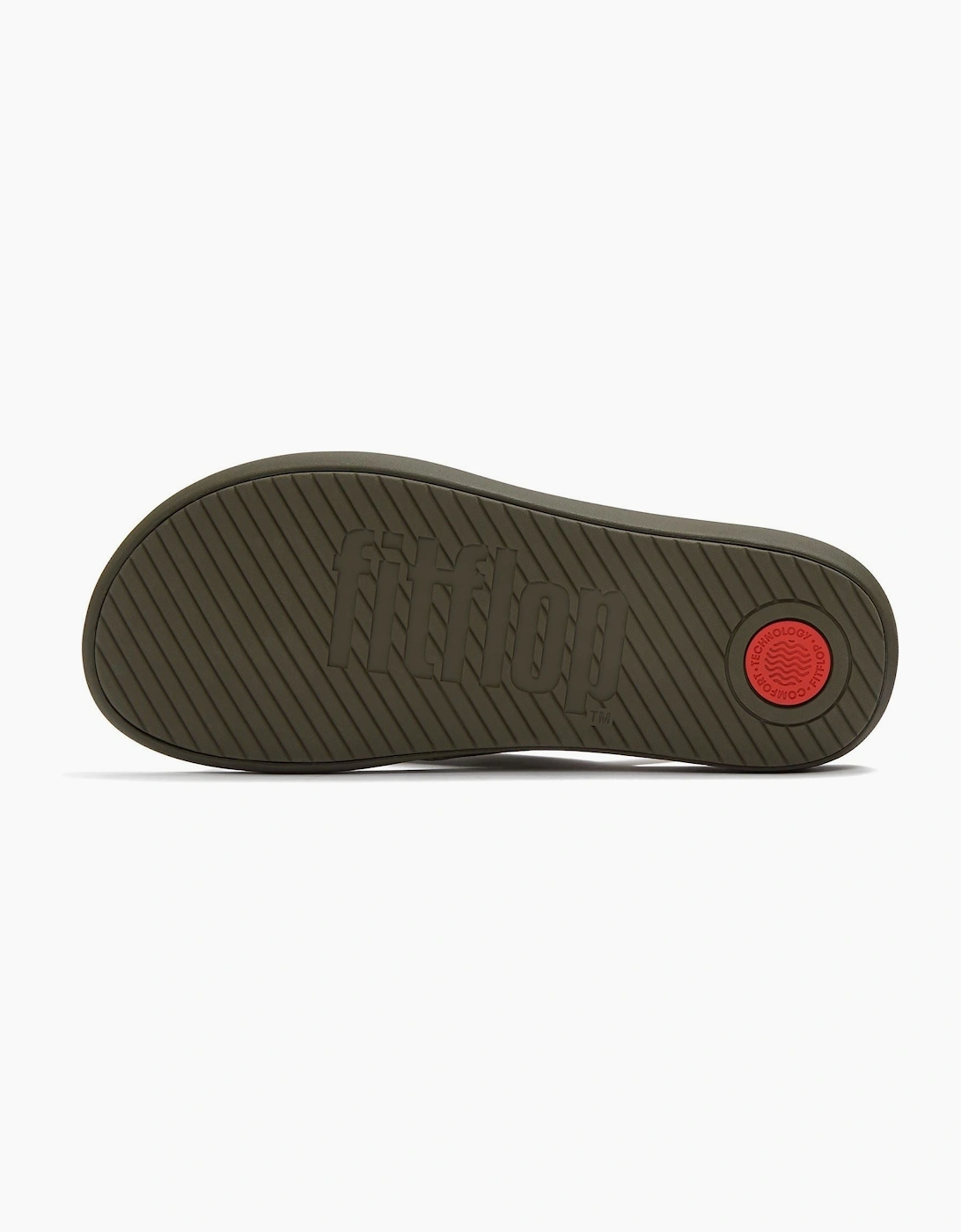 Fitflop iQushion Polyester Men's Deep Olive/Sage Green Flip Flops