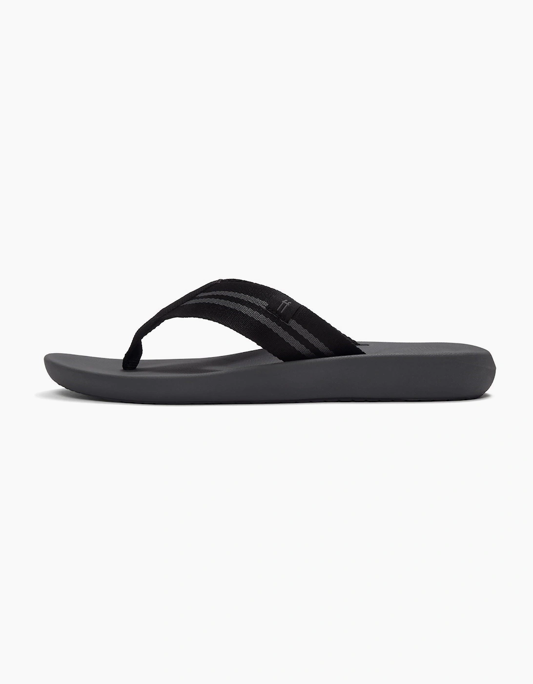 Fitflop iQushion Polyester Men's Black/Charcoal Flip Flops