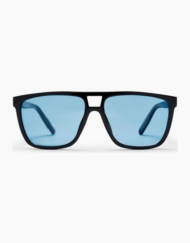 CHPO Siljan Shiny Sunglasses - Shiny Black/Light Blue