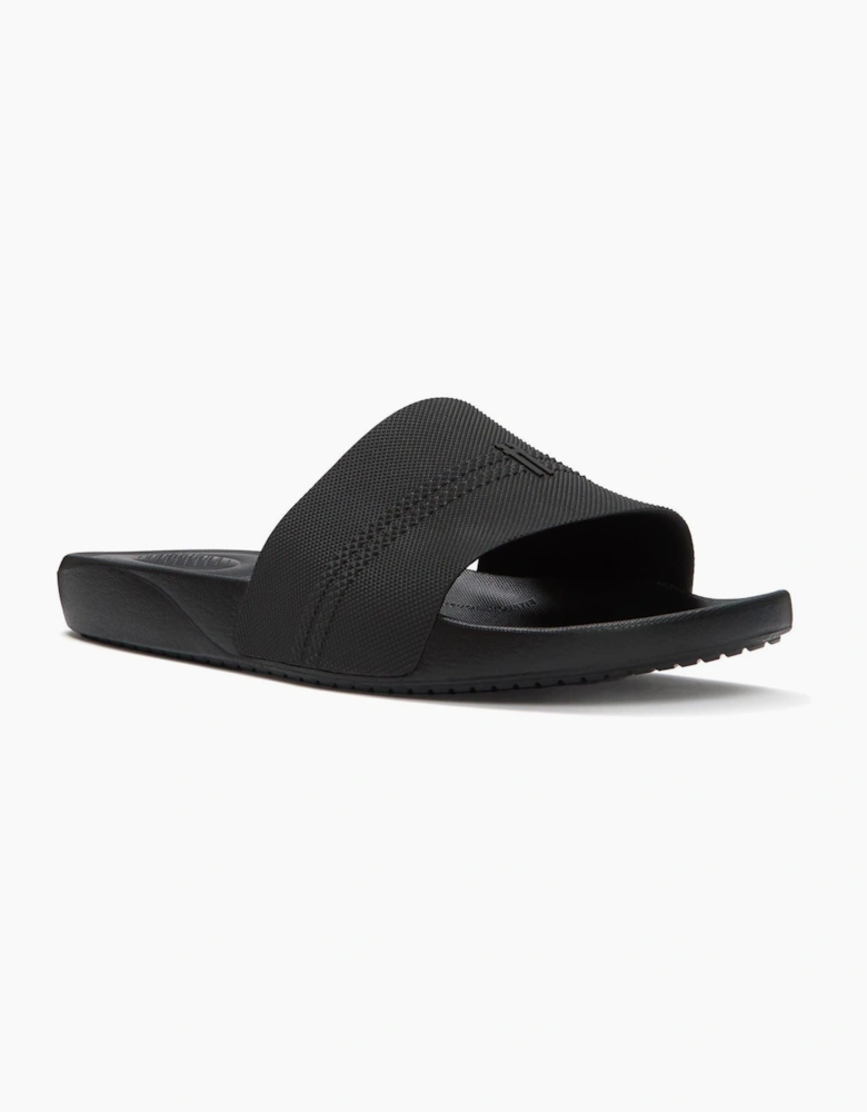 Fitflop iQushion Pool Slides Polyurethane Men's All Black Slides
