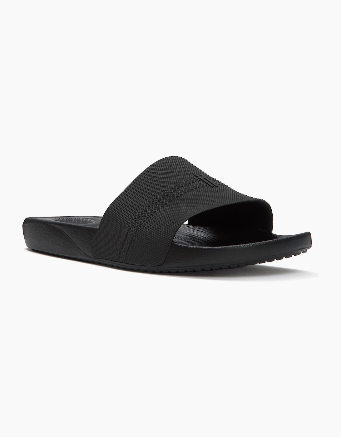 Fitflop iQushion Pool Slides Polyurethane Men's All Black Slides, 8 of 7