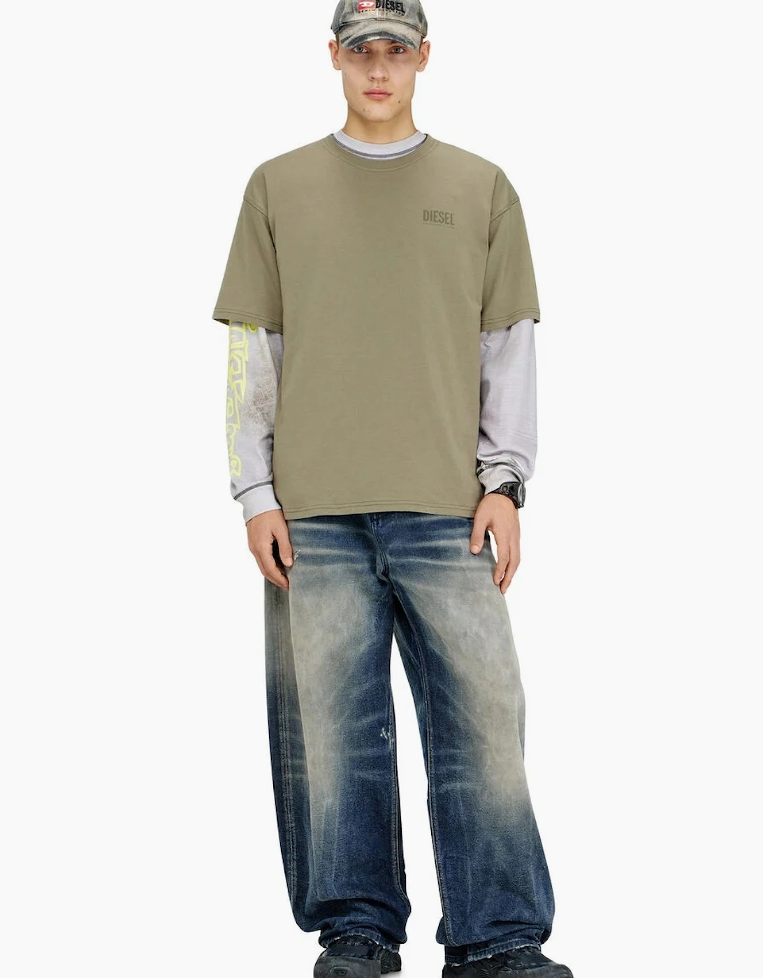 Diesel T-Boxt V8 T-Shirt - Military Green