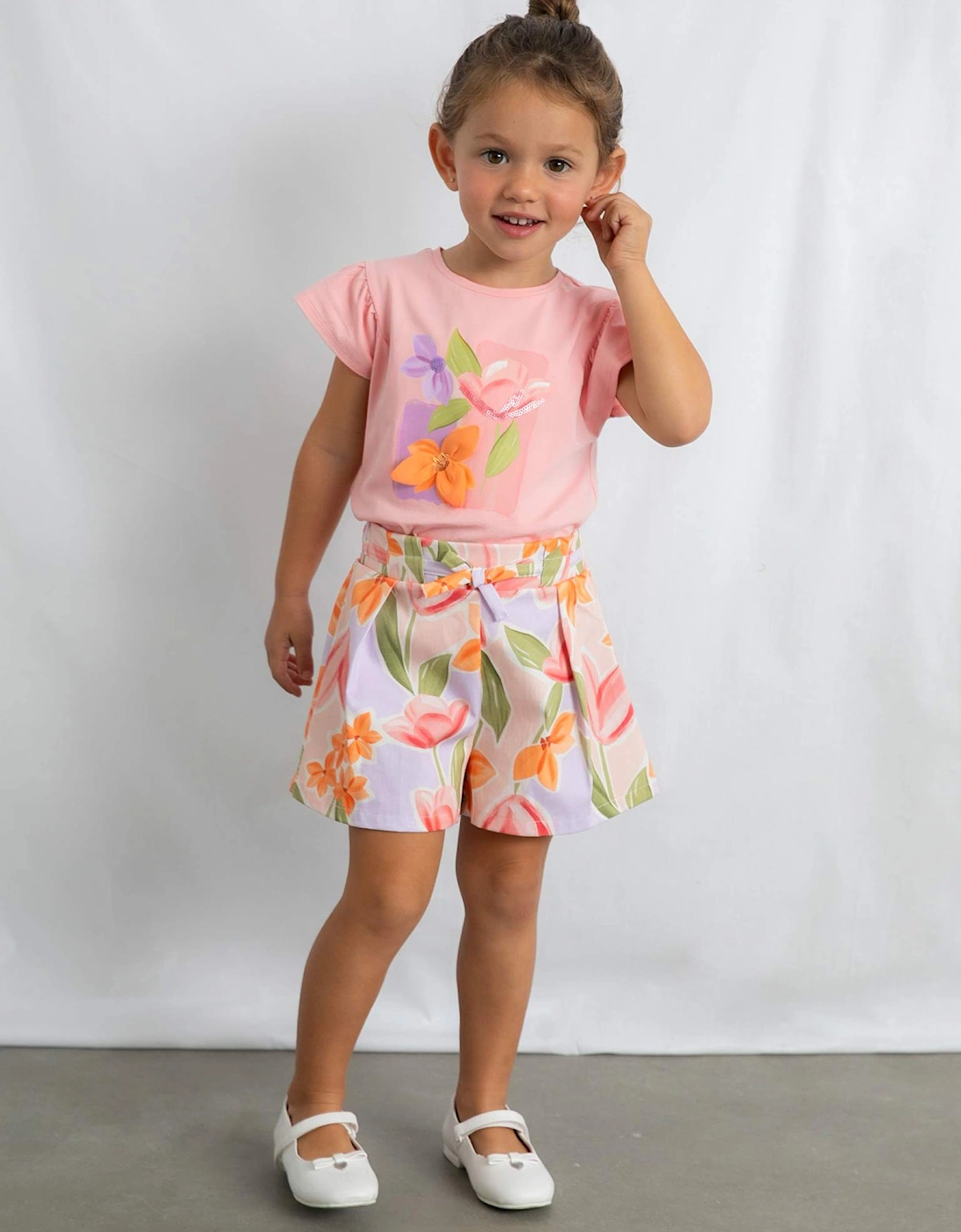 MAYORAL PINK T SHIRT & SKORT SET 3.007/3.096