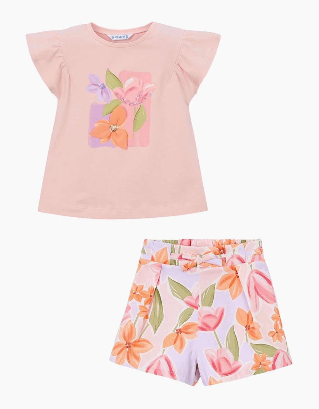 MAYORAL PINK T SHIRT & SKORT SET 3.007/3.096