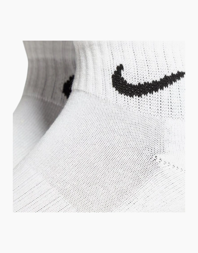 Nike SX7677 Mens Ankle Socks Lightweight Everyday Cushioned Low Cut Socks 3 Pack