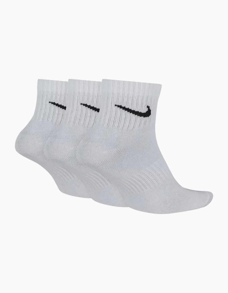 Nike SX7677 Mens Ankle Socks Lightweight Everyday Cushioned Low Cut Socks 3 Pack