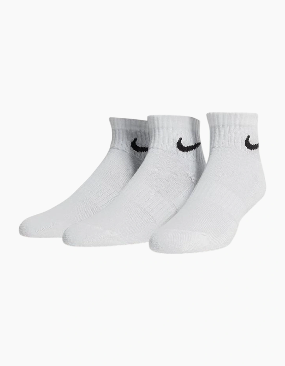 Nike SX7677 Mens Ankle Socks Lightweight Everyday Cushioned Low Cut Socks 3 Pack