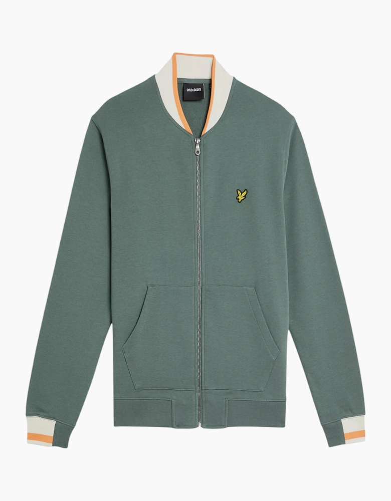 Lyle & Scott Mens Summer Sweatshirt Half Tipped Jersey Casual Cotton Full Zip