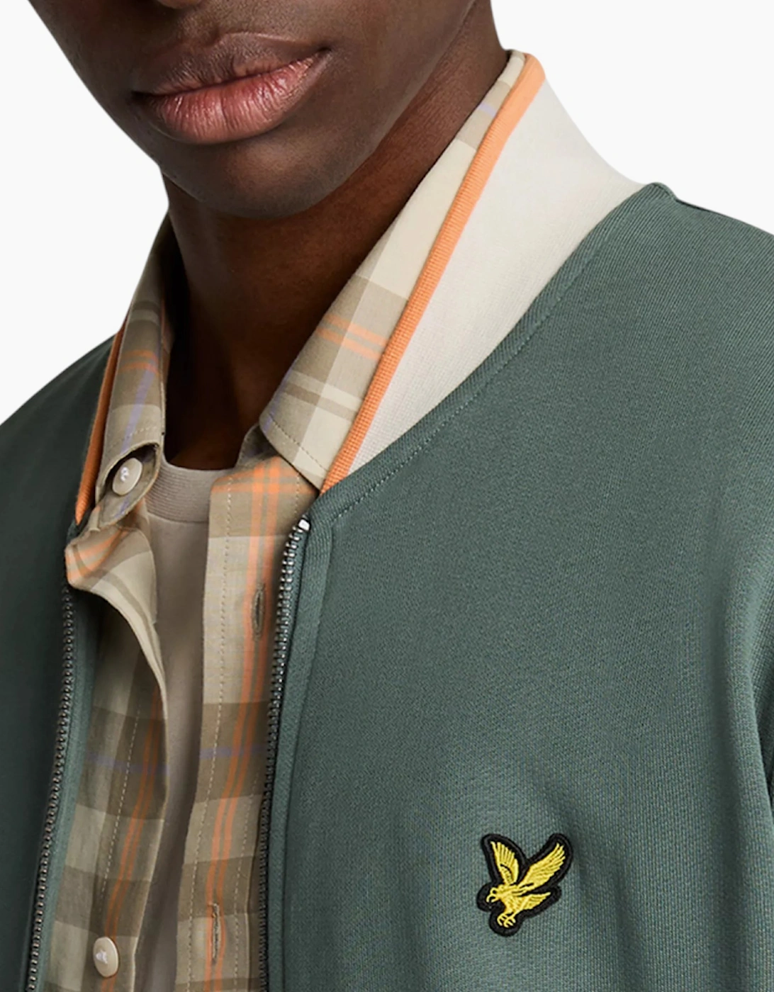 Lyle & Scott Mens Summer Sweatshirt Half Tipped Jersey Casual Cotton Full Zip
