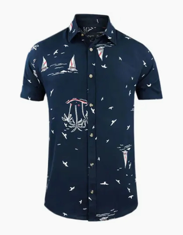 Mens Hawaiian Shirts Aloha Summer Casual Beach Holiday Viscose Floral New Top