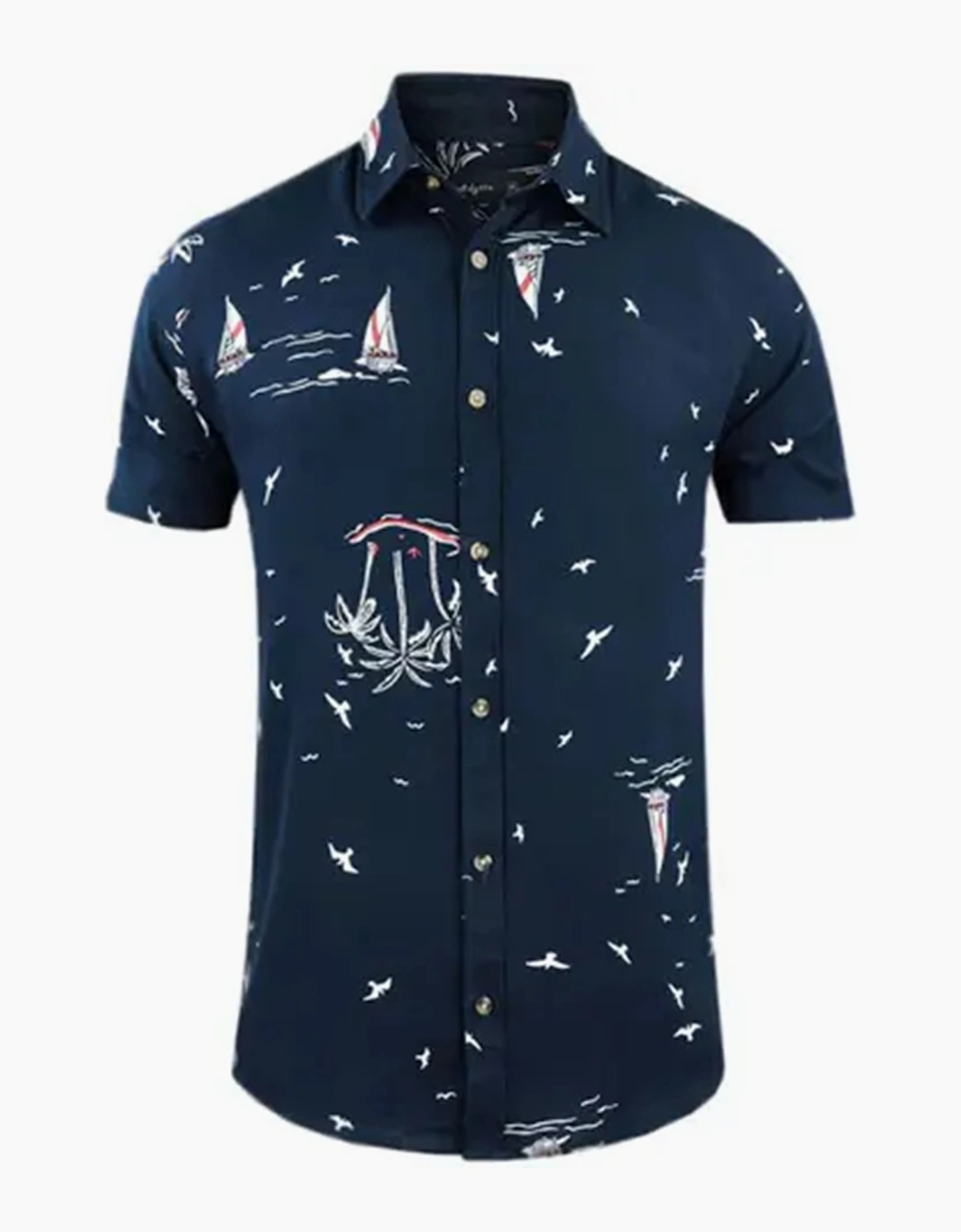 Mens Hawaiian Shirts Aloha Summer Casual Beach Holiday Viscose Floral New Top