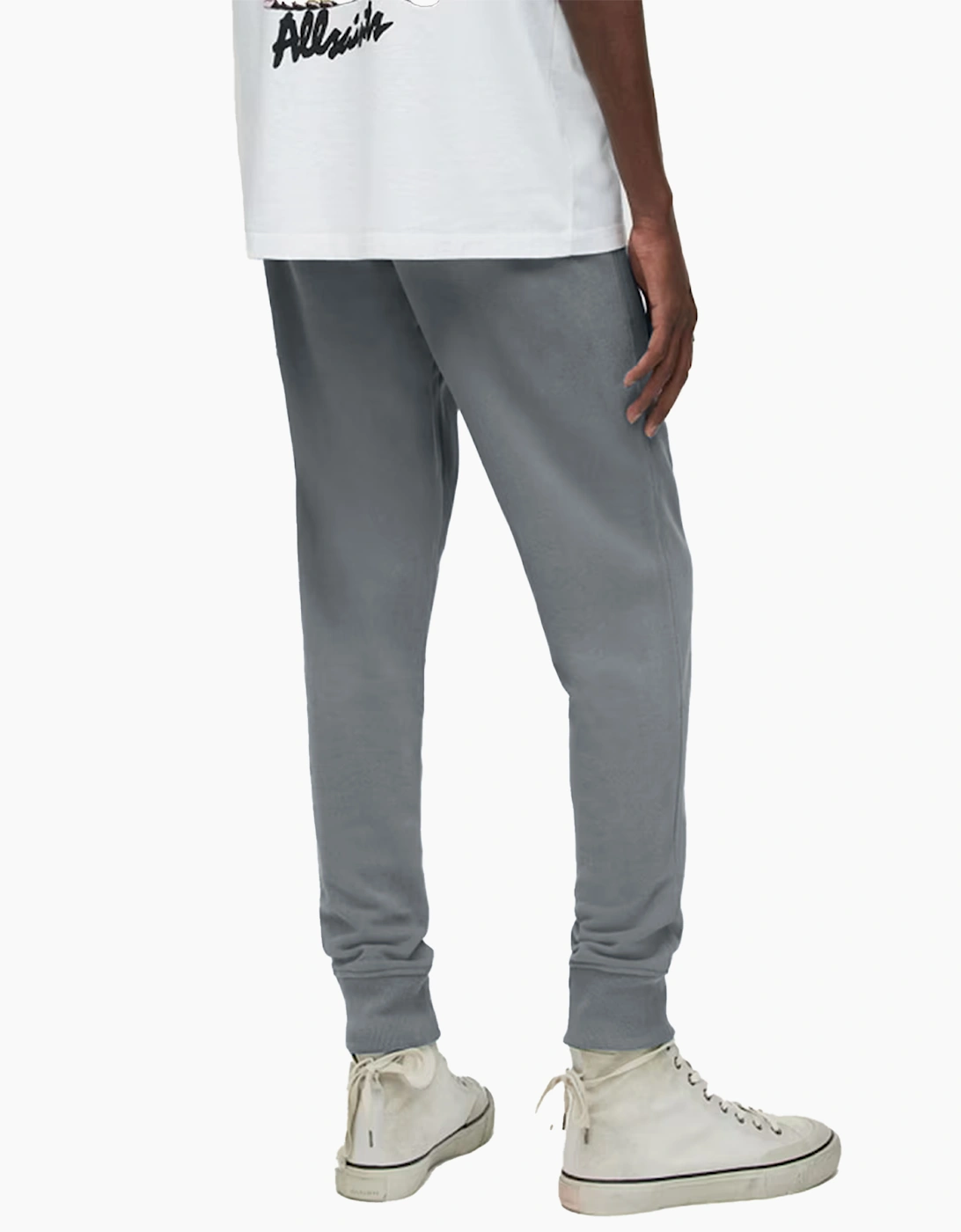 All Saints Raven Mens Slim Fit Sweatpants Fleece Bottoms Casual Cuffed Cotton