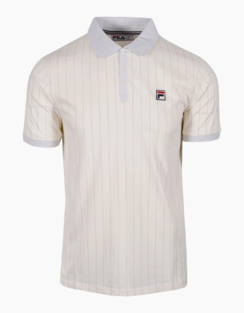 FILA Mens Polo Shirt Short Sleeve Vintage Striped Summer Cotton Sports Golf Tee