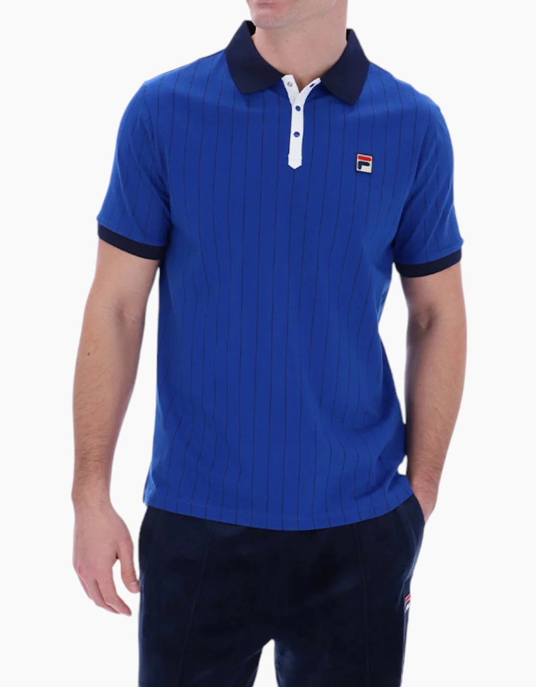 FILA Mens Polo Shirt Short Sleeve Vintage Striped Summer Cotton Sports Golf Tee, 6 of 5